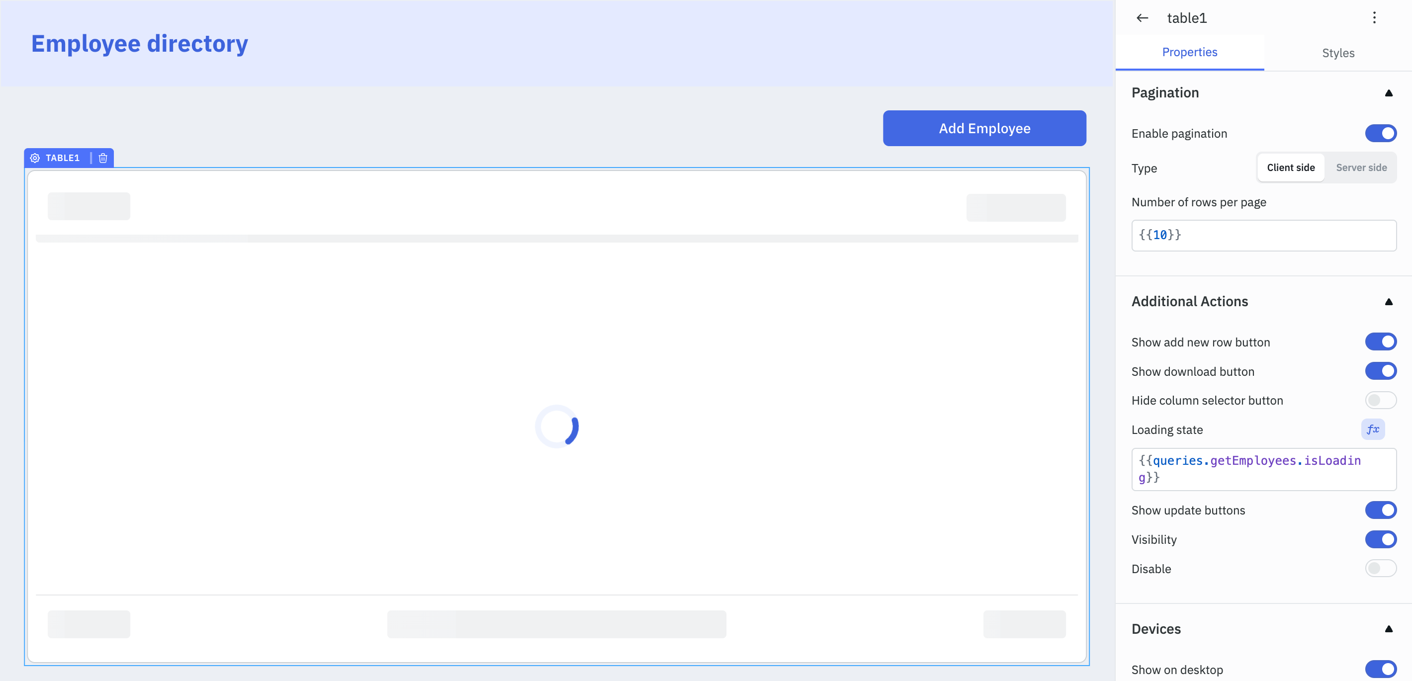 button disable