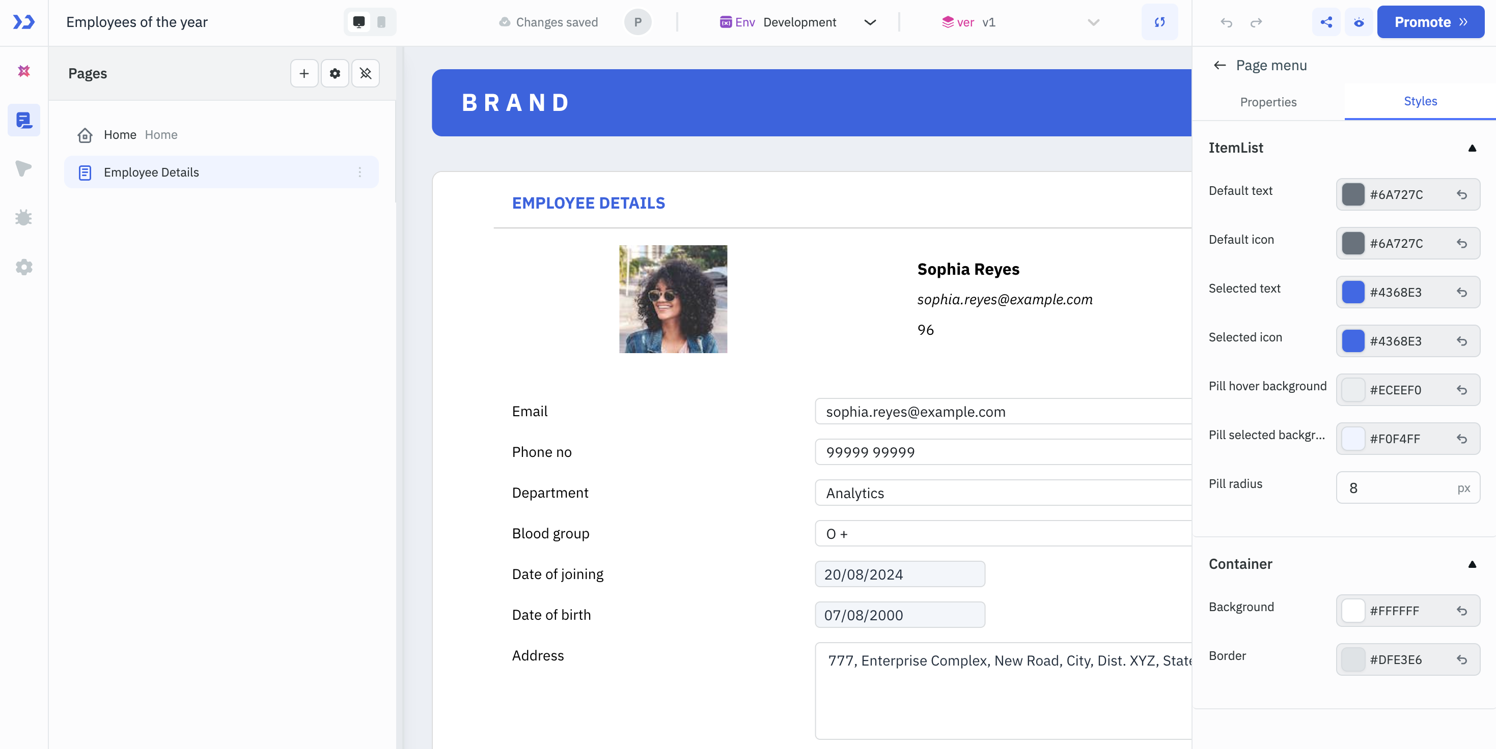 App Builder: Canvas