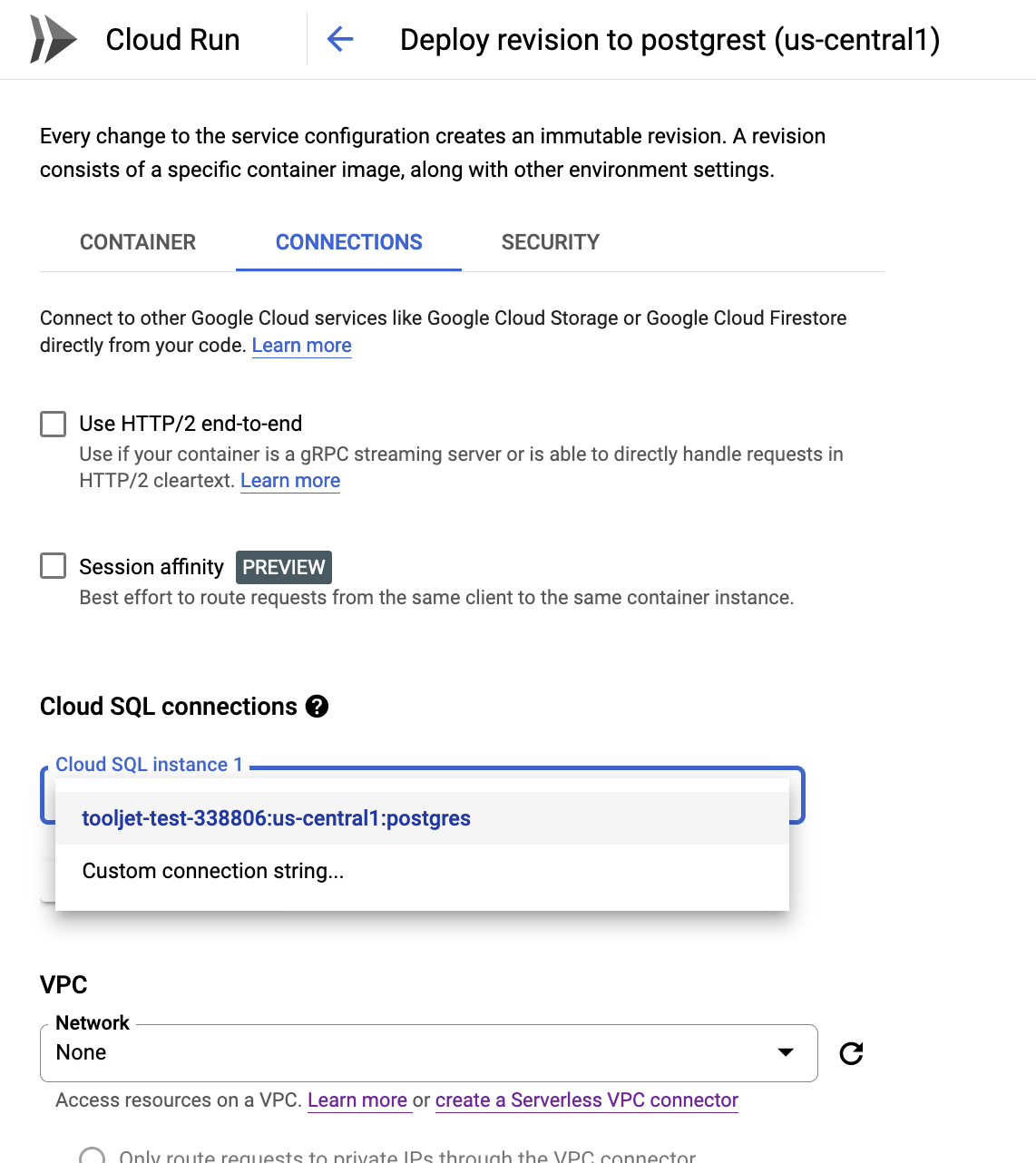 Cloud-SQL-instance