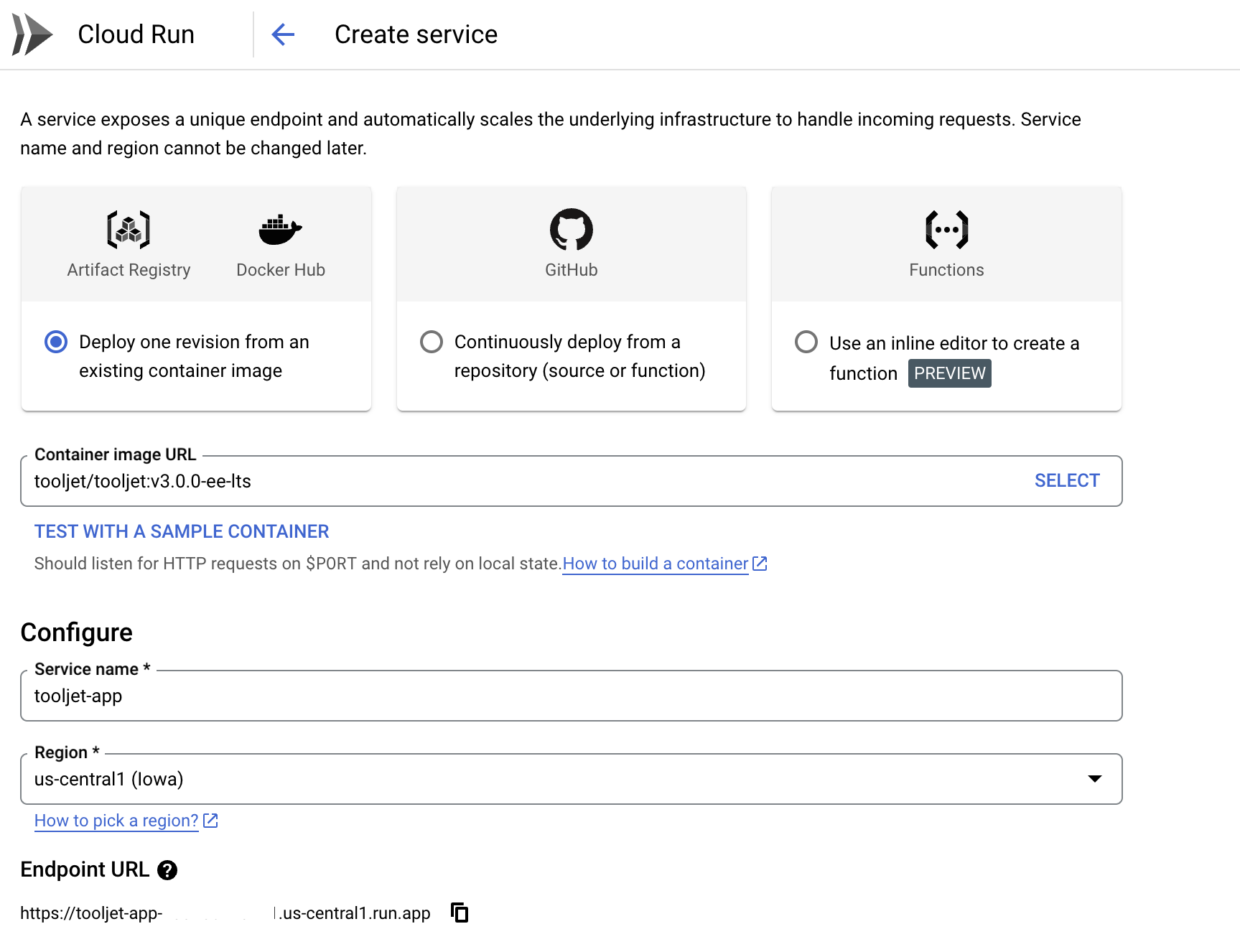 Google Cloud Run New Setup