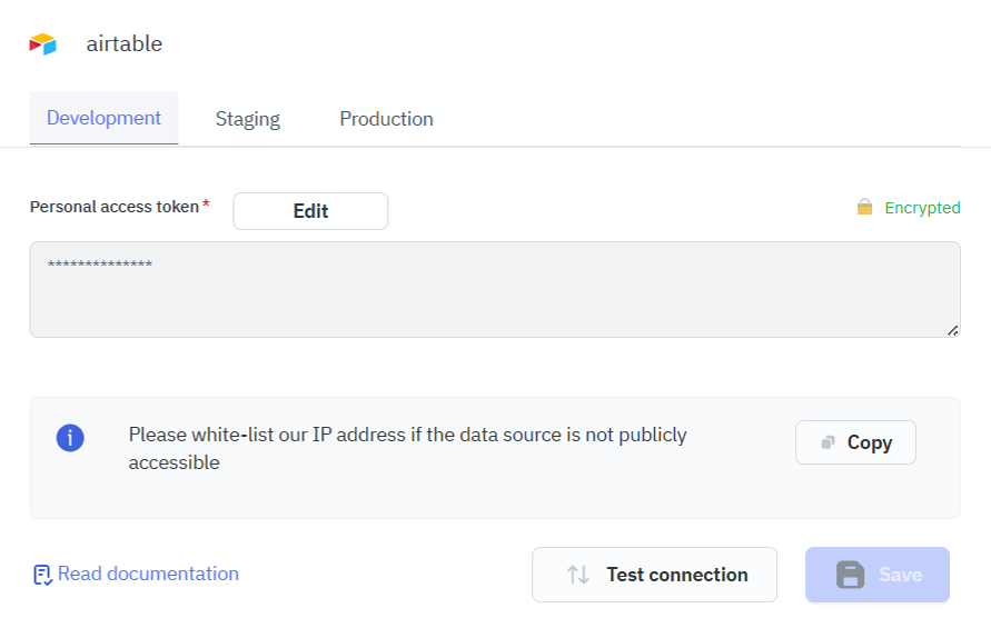 Airtable Data Source Connection