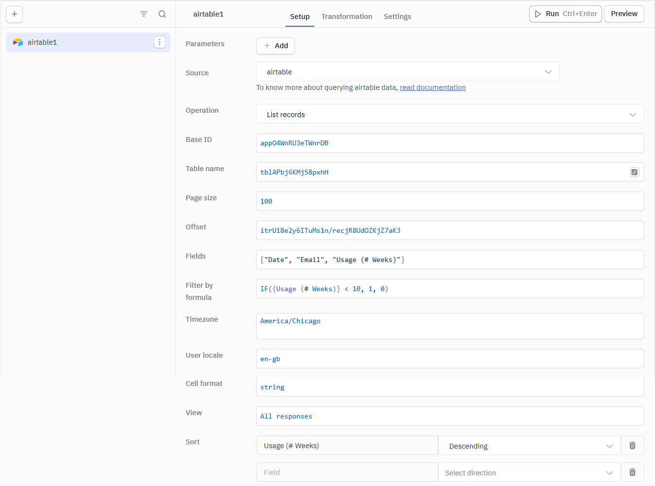 Airtable List Records Query