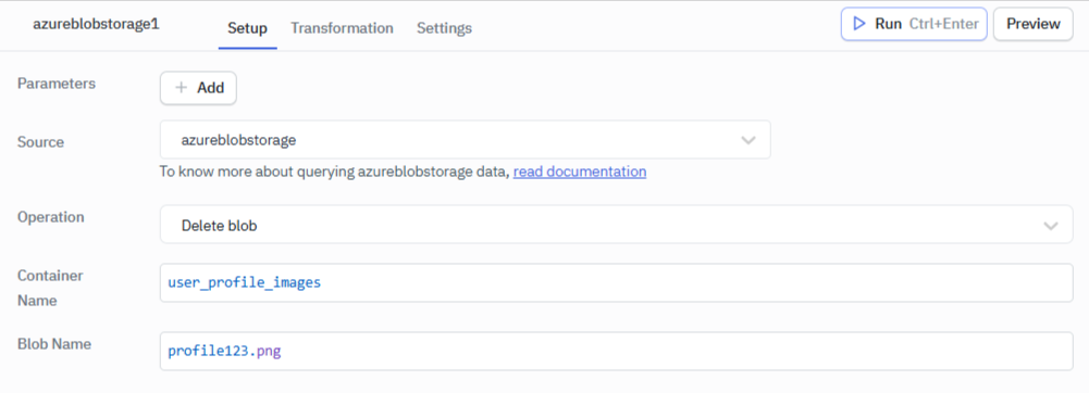 Azure blob: delete blob operation