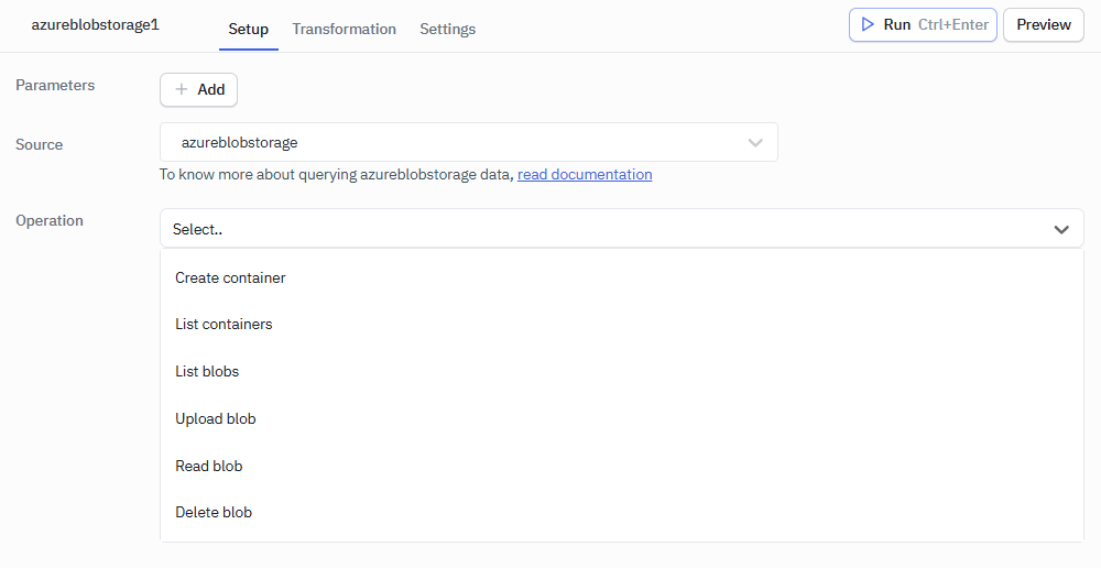 Azure Blob - ToolJet