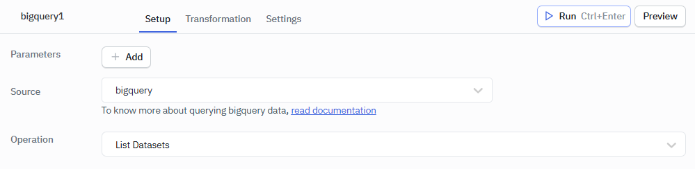 BQ list datasets