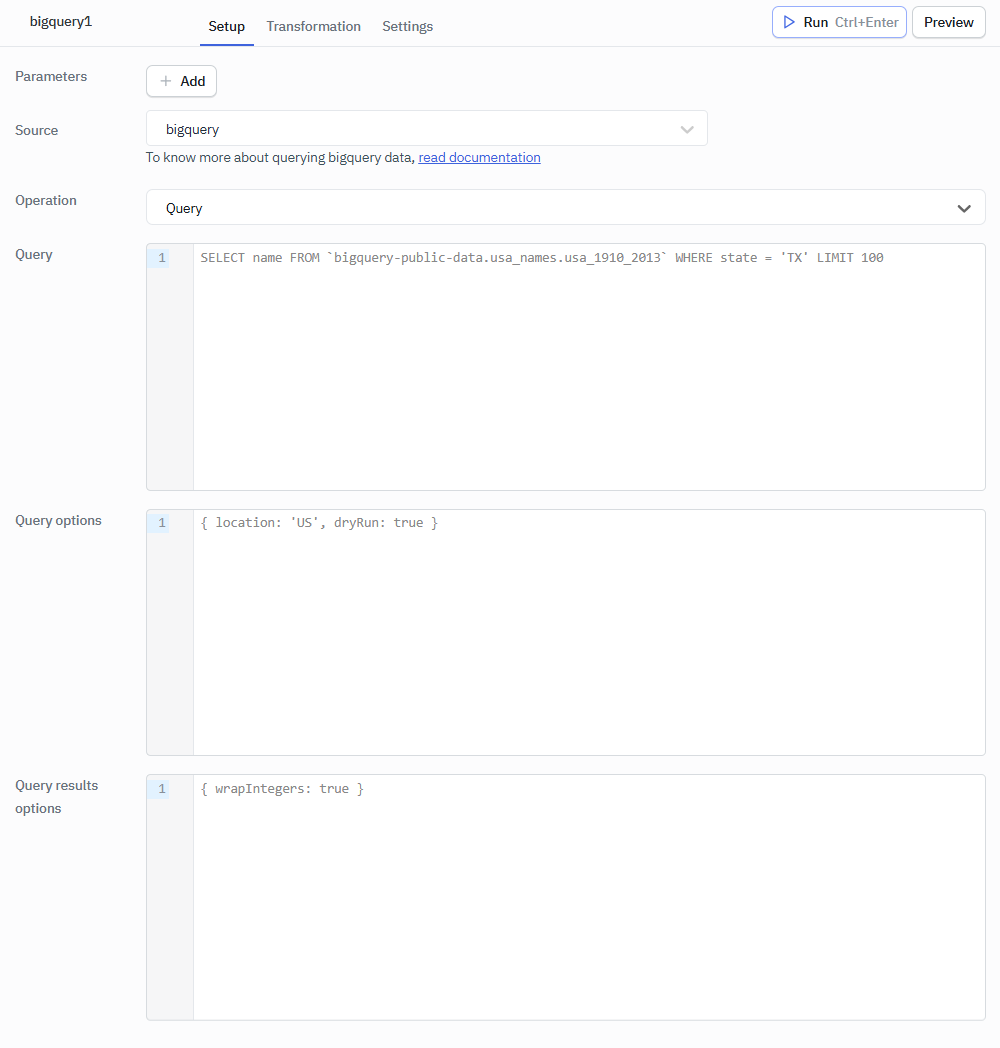 BQ query