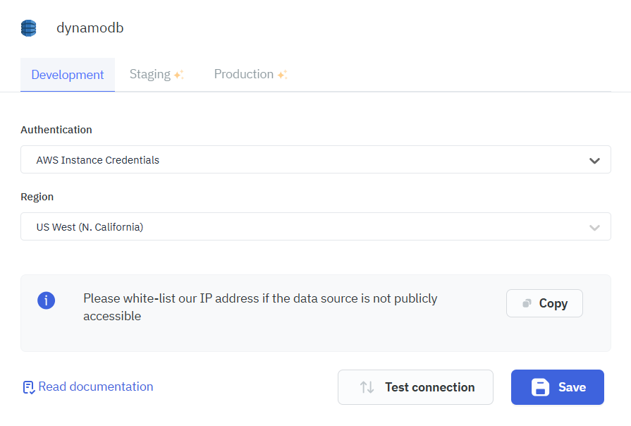 dynamo - AWS instance creds