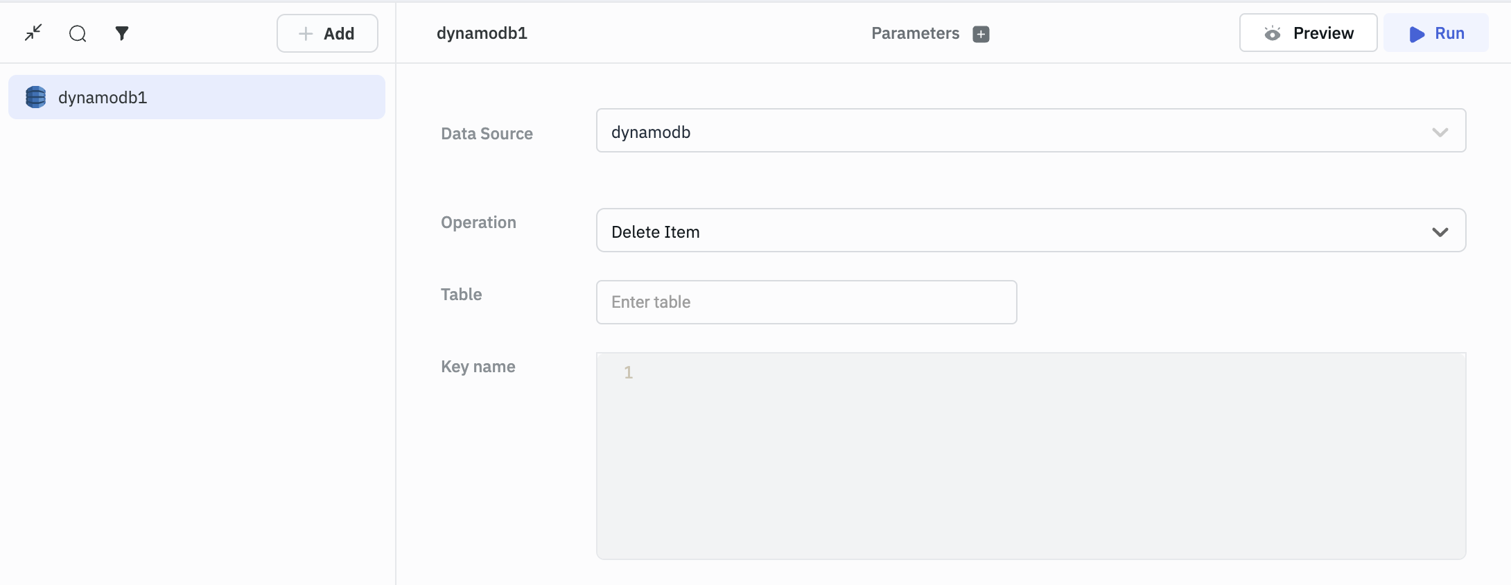 ToolJet - DynamoDB operations