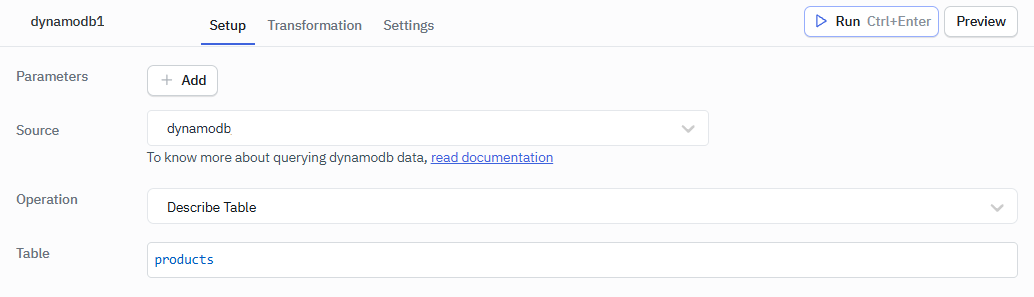 ToolJet - DynamoDB operations