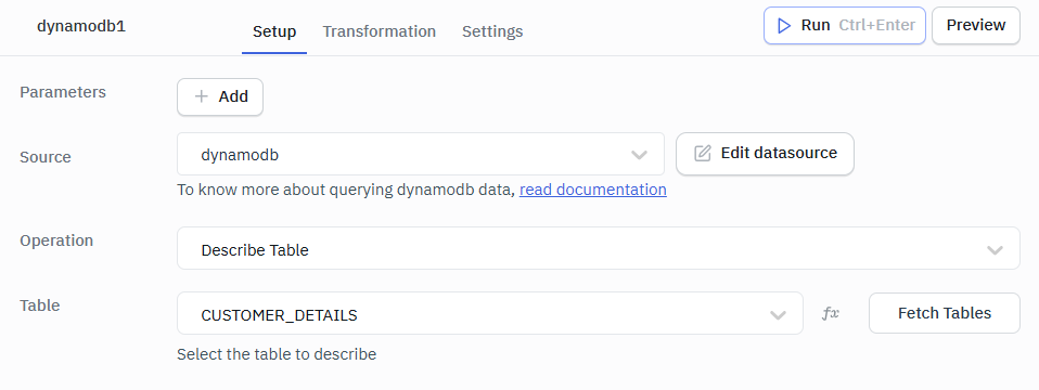Describe table-DynamoDB