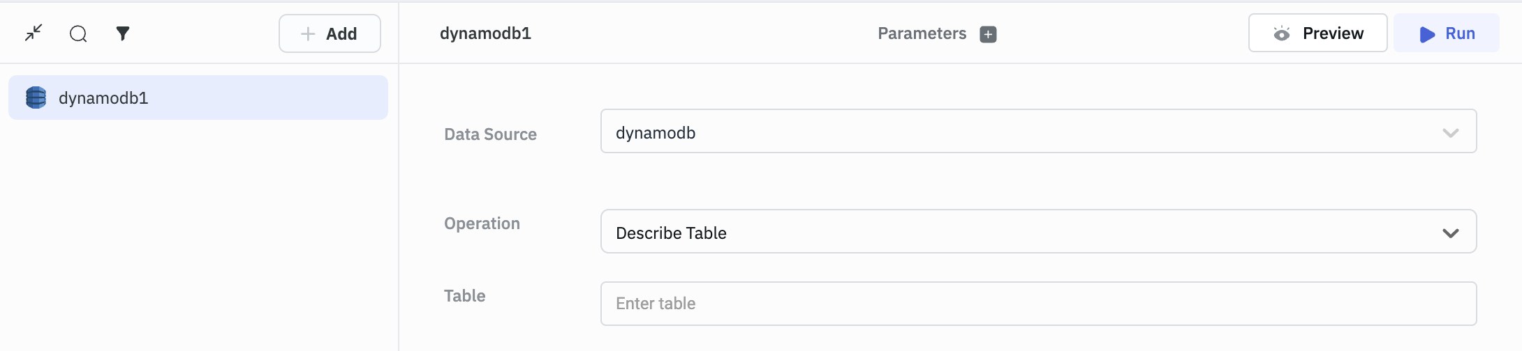 ToolJet - DynamoDB operations