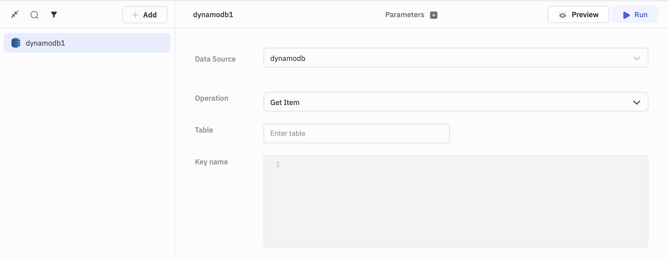 ToolJet - DynamoDB operations