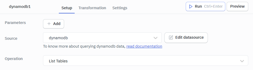 List tables-DynamoDB