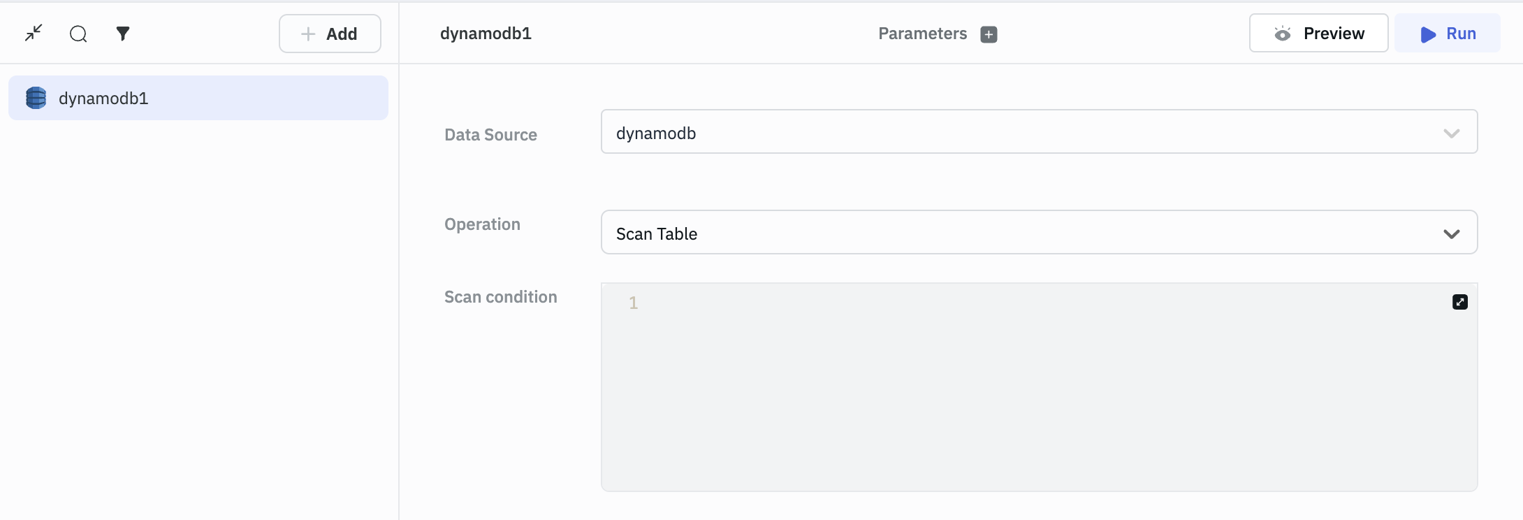 ToolJet - DynamoDB operations