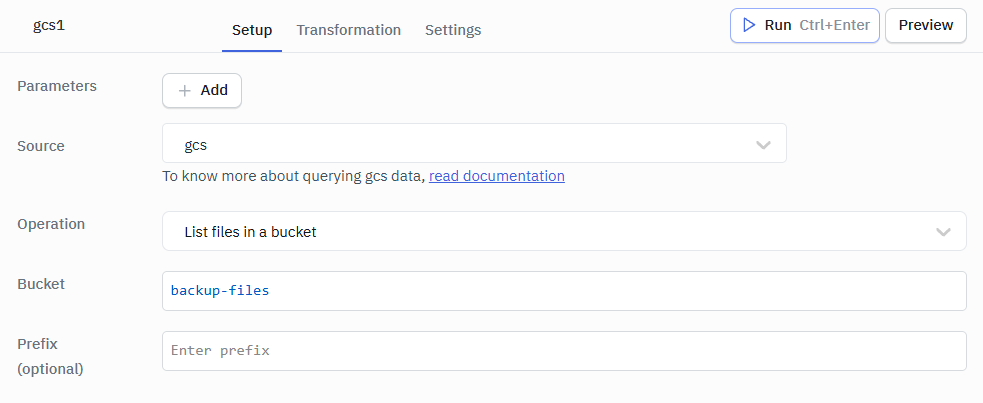 gcs list query
