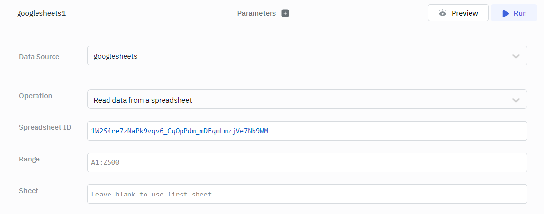 Google Sheet Operations