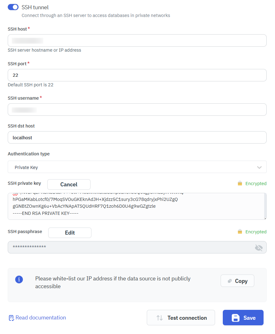 SSH tunnelling mongodb connection