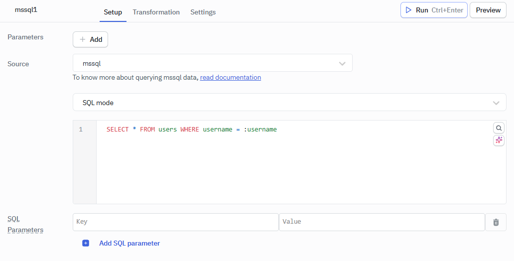 parameterized SQL queries