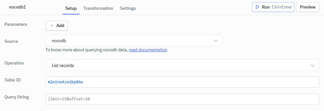NocoDB List Records