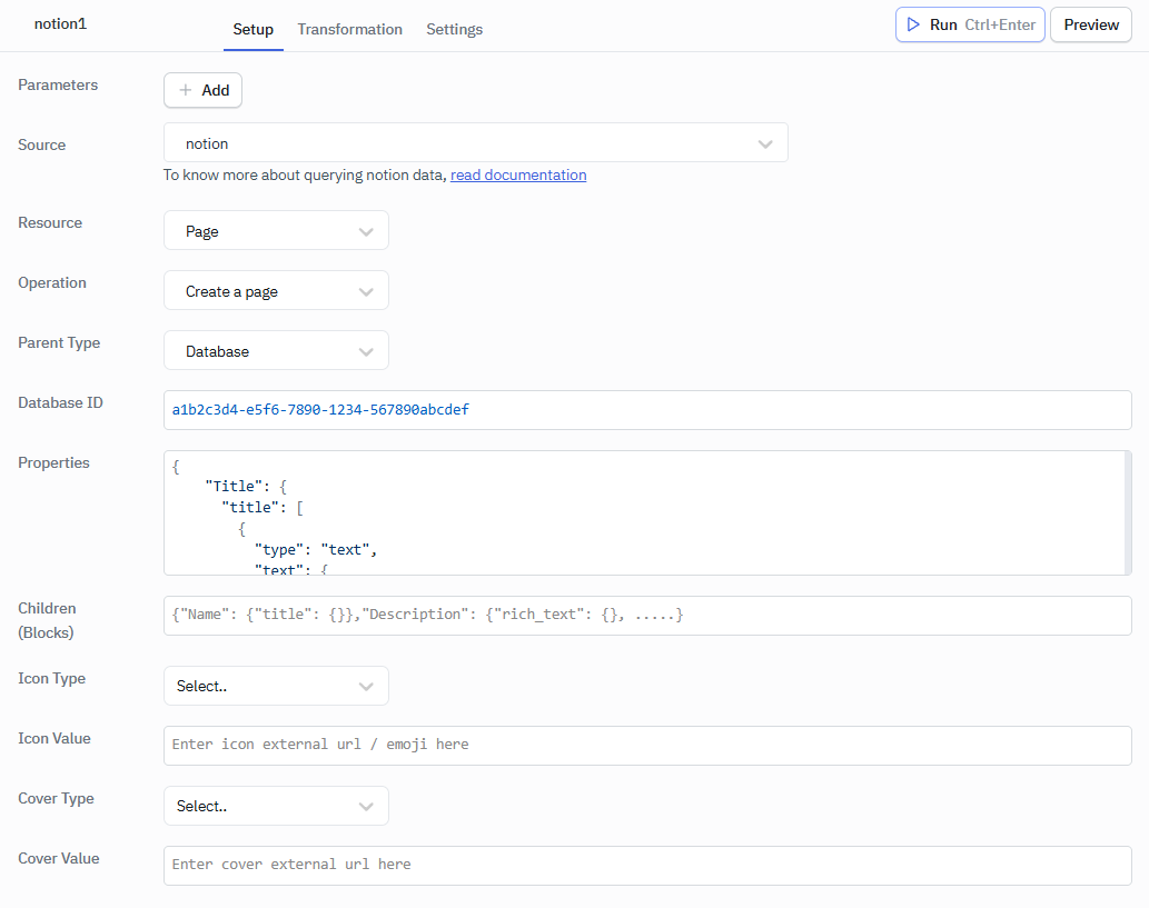 notion page create