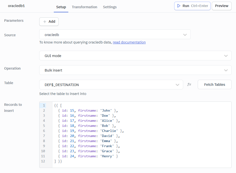 Bulk Insert GUI