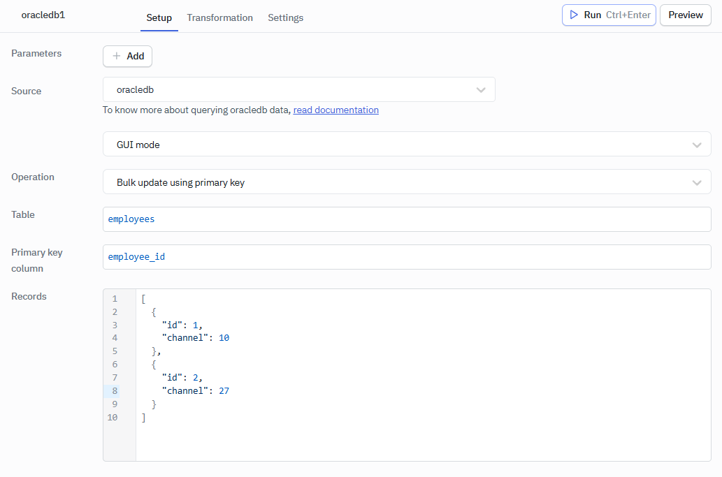 gui mode querying