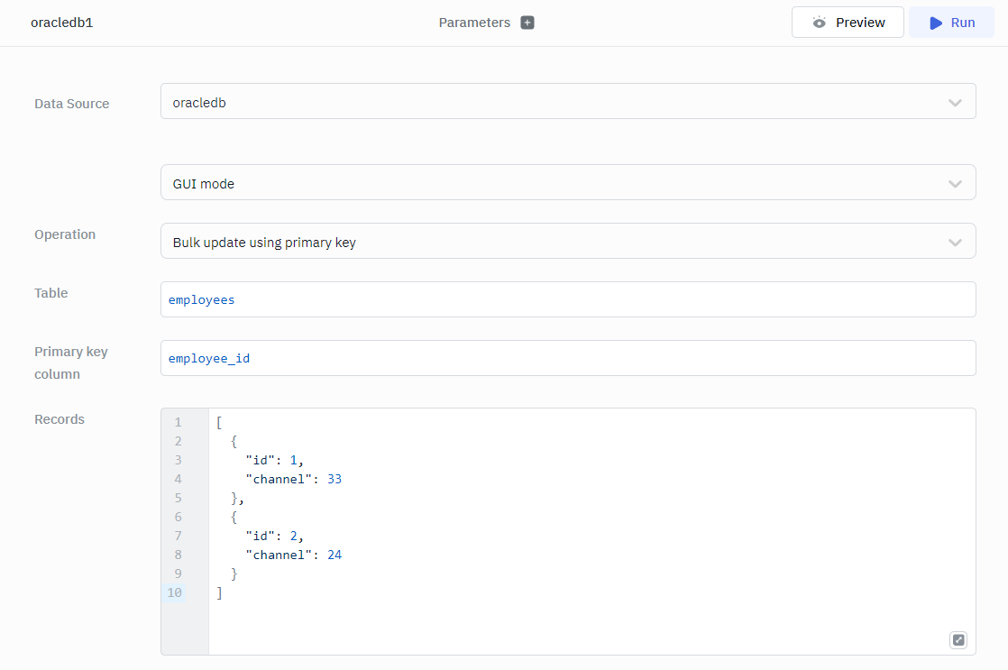 ToolJet - Data source - OracleDB