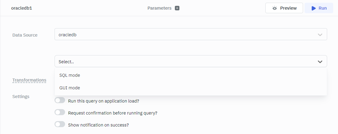 ToolJet - Data source - OracleDB