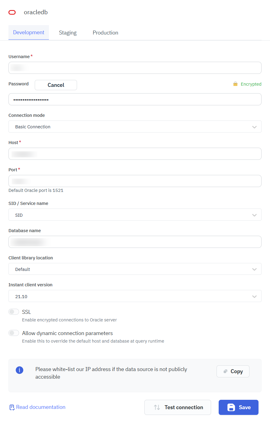 Data source-OracleDB-Connection