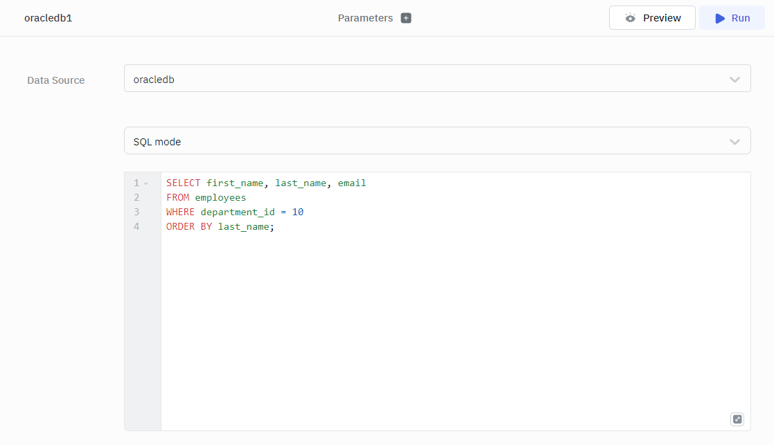 ToolJet - Data source - OracleDB