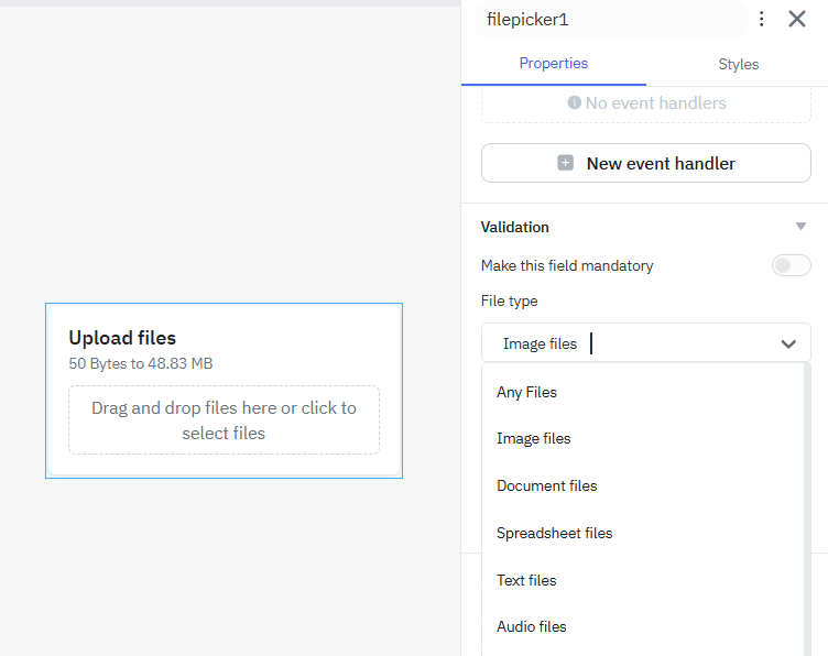 REST api file type 