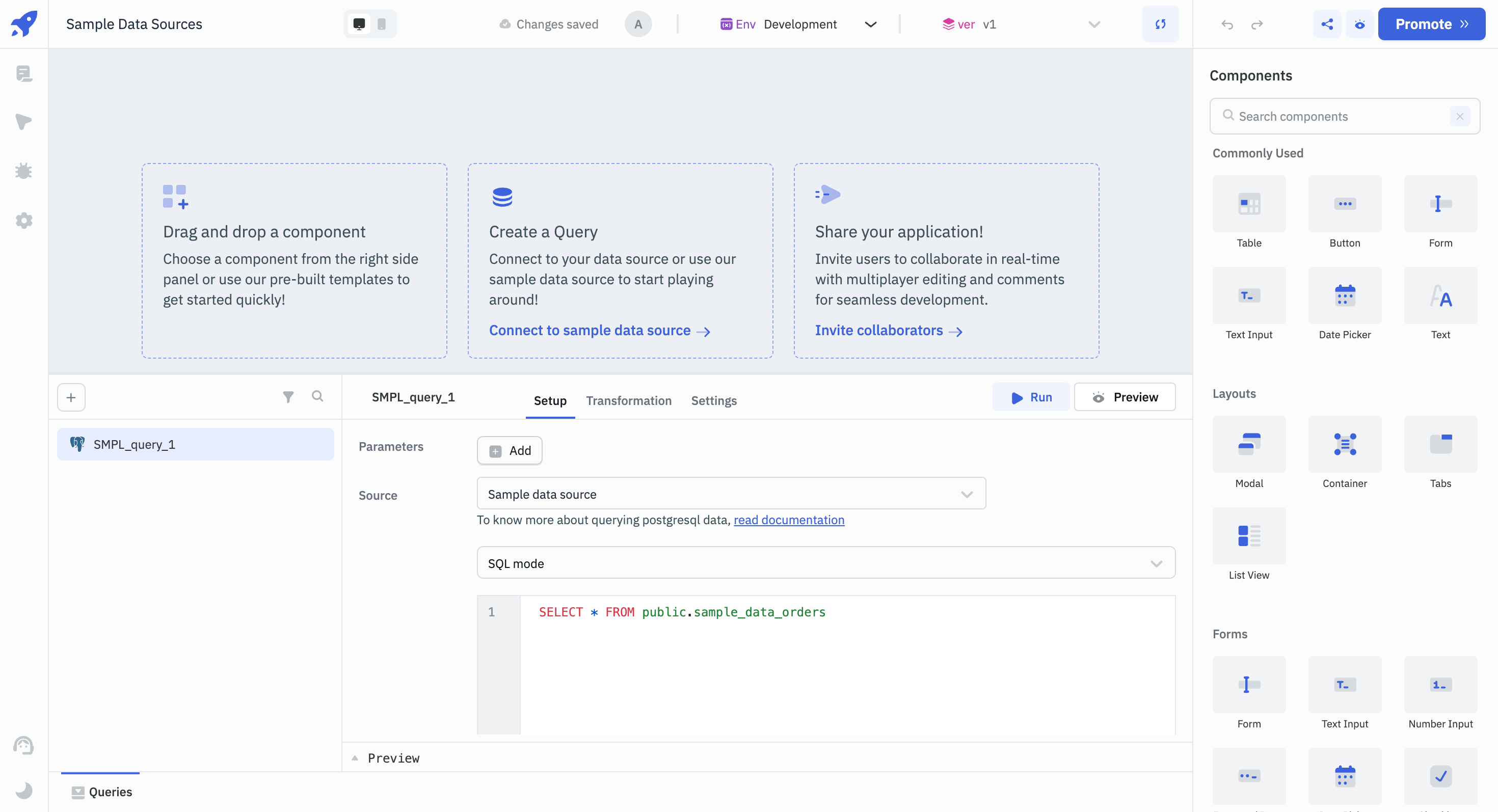 Connect via query manager