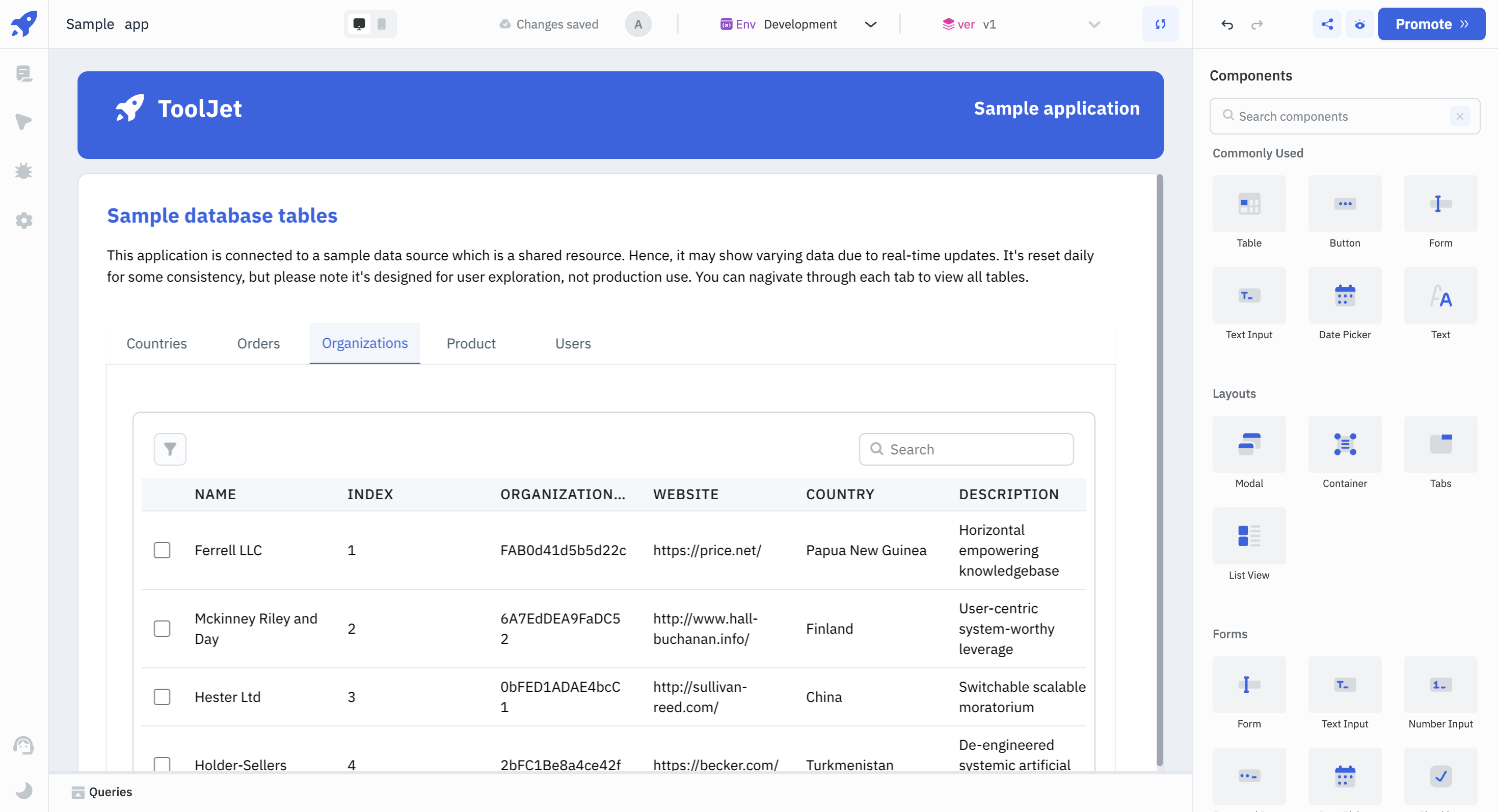 Create Sample App