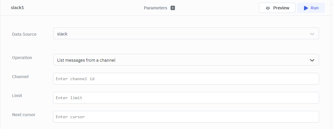 Slack datasource: ToolJet