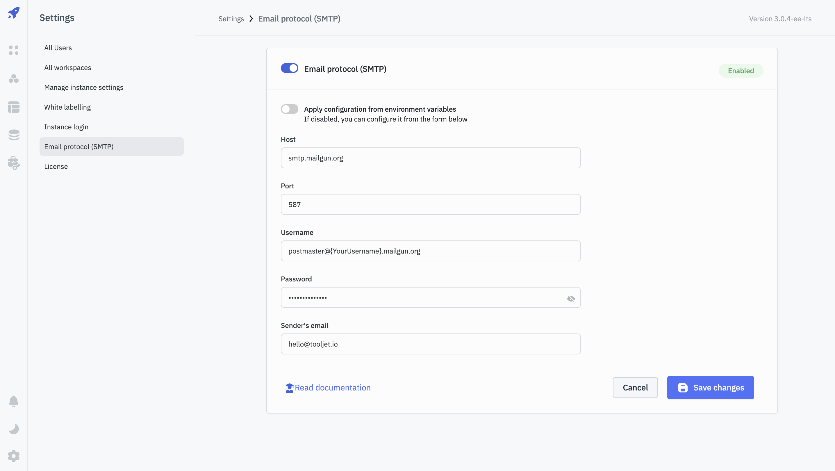 SMTP     Configuration Without Environment Variables