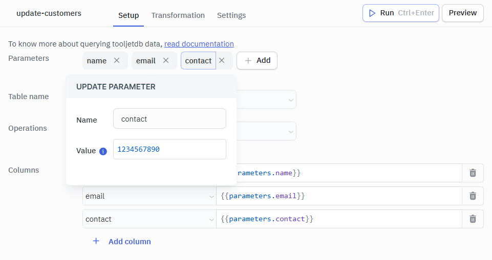 How to: use custom parameters
