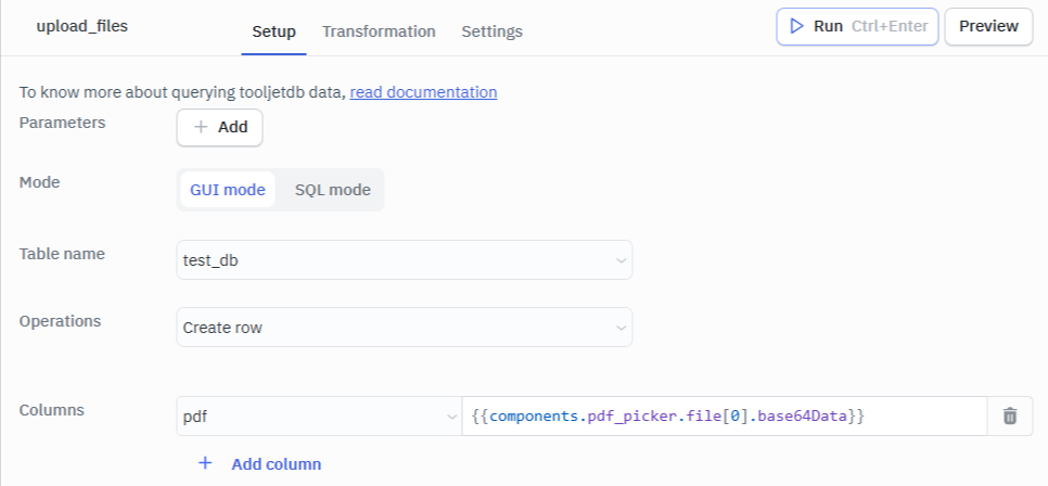 Add Files Query