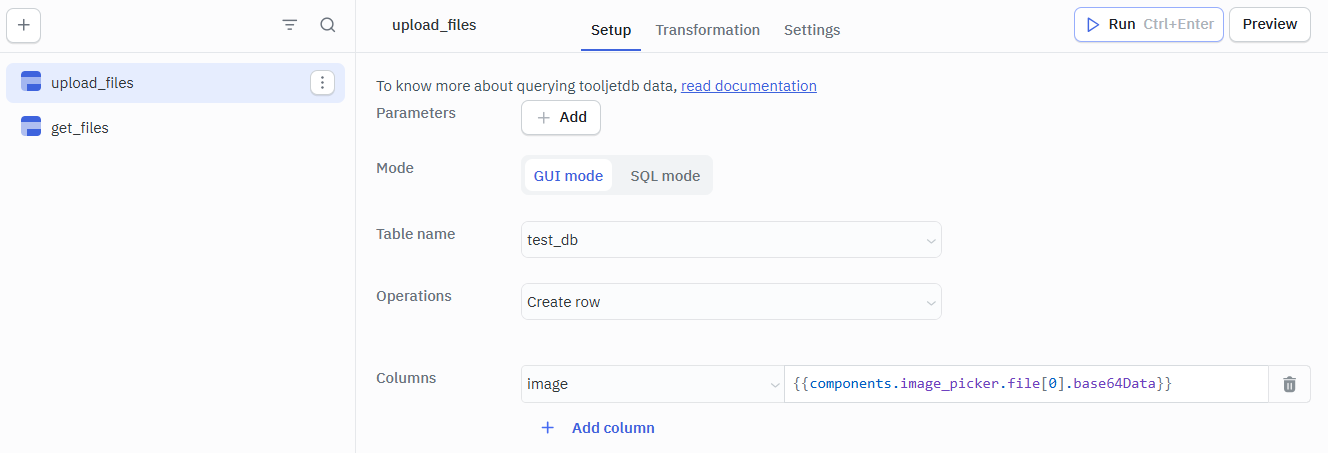 Add Files Query