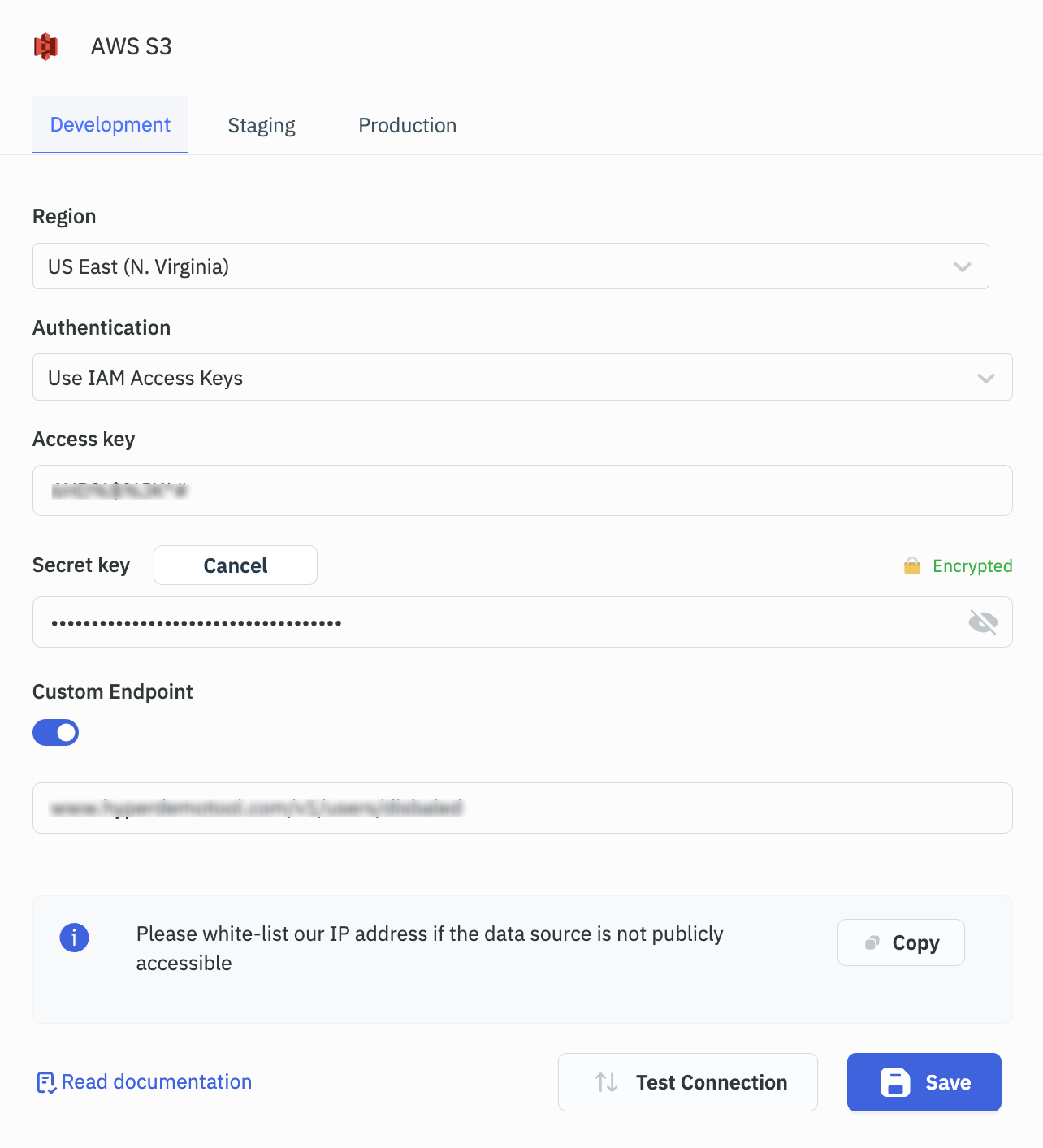 Custom Endpoint - S3 hosts