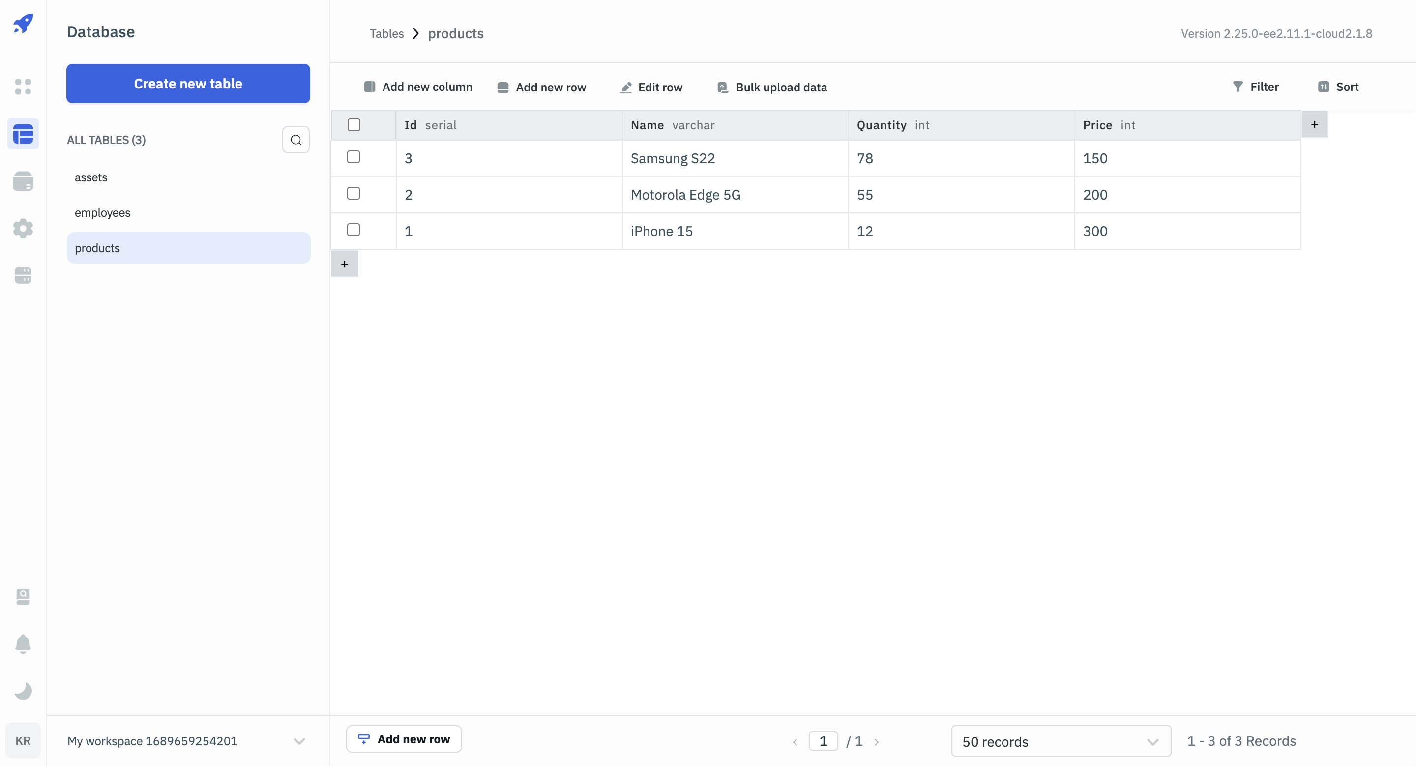 Database Table