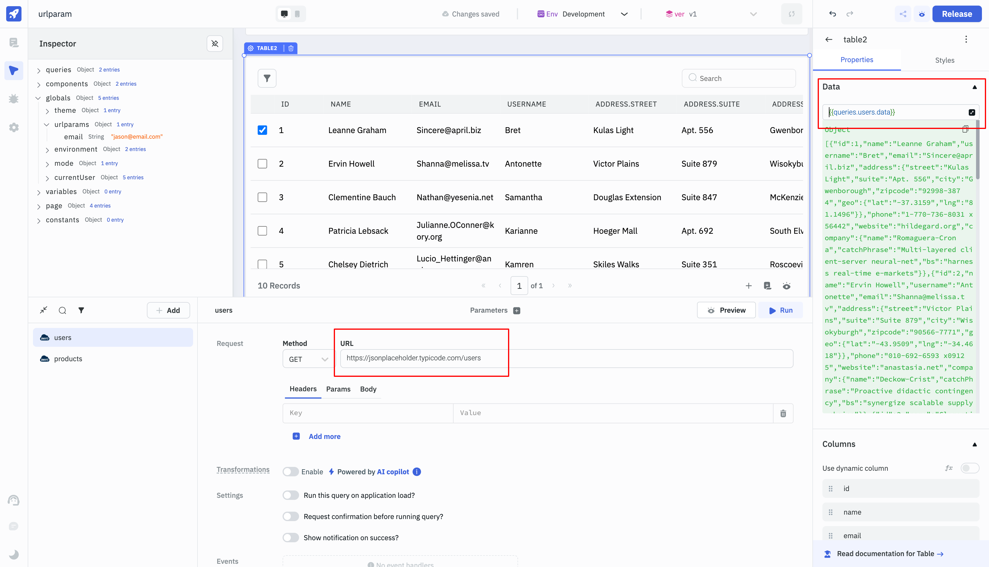 Use URL Parameters on page load