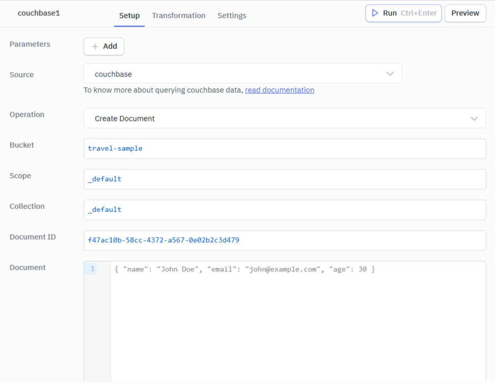 Create Document Operation