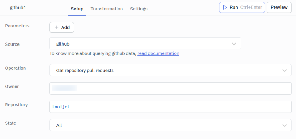 GitHub get repo PRs query
