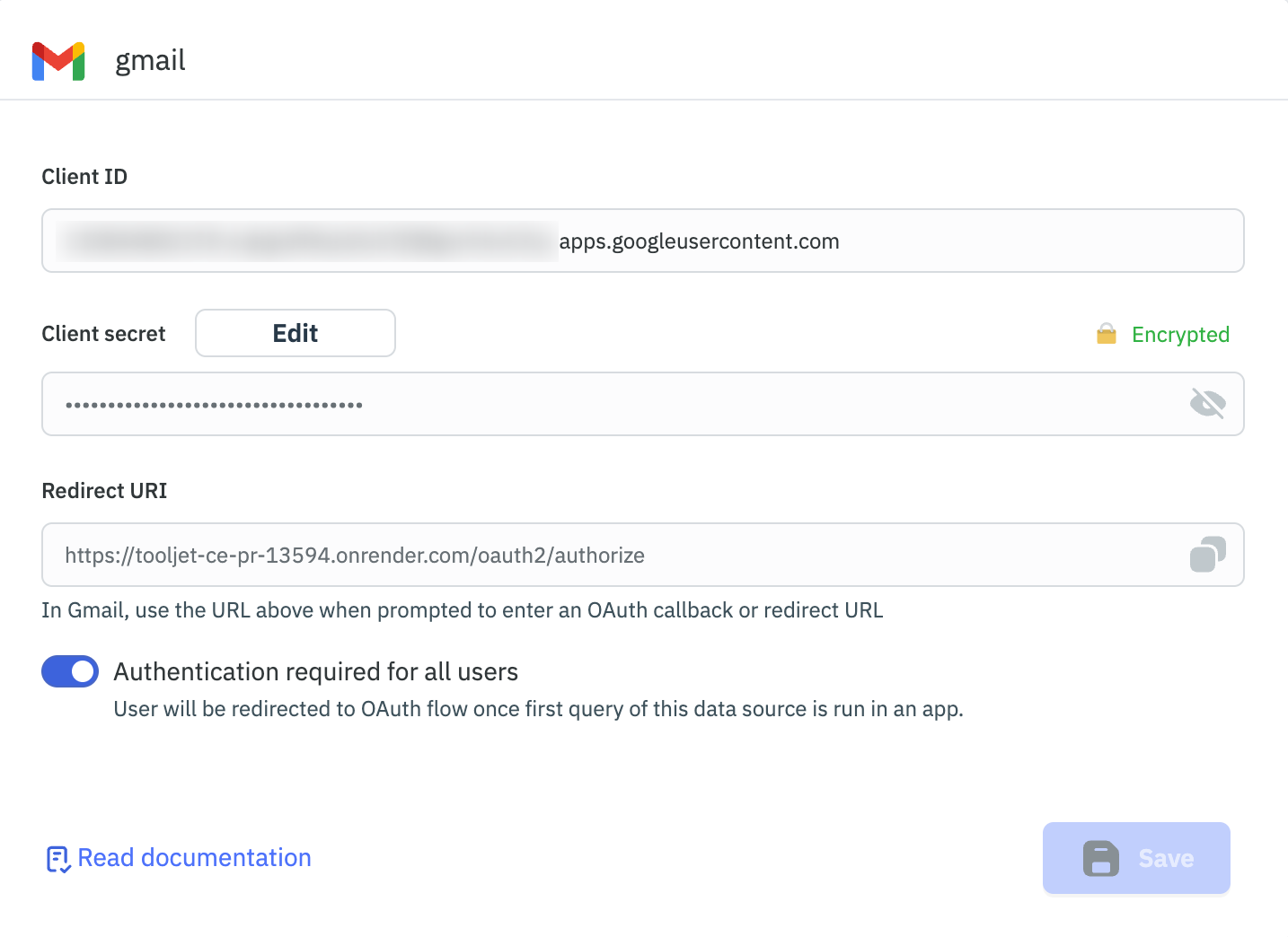 Gmail Configuration