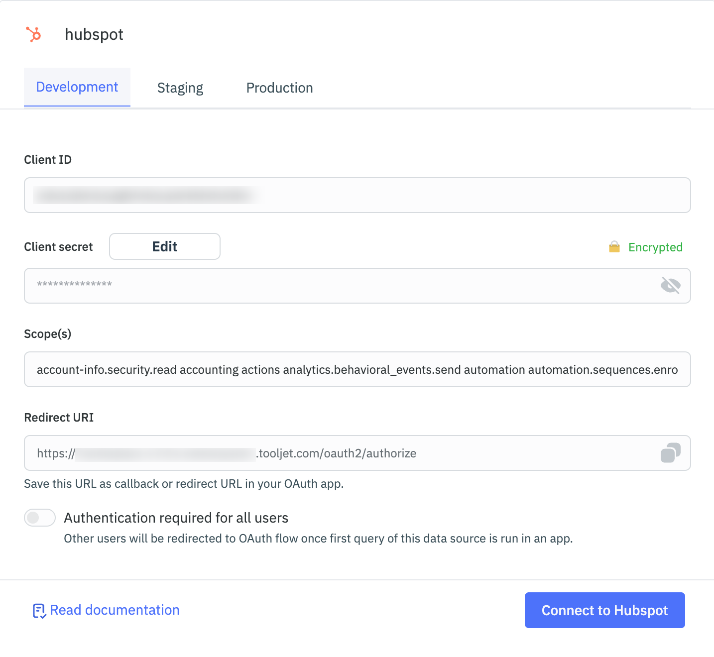 HubSpot Configuration