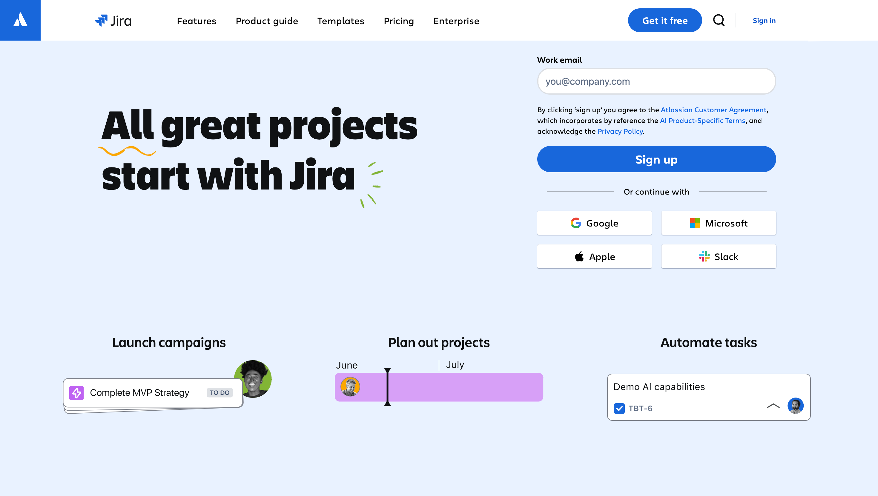 Jira Homepage