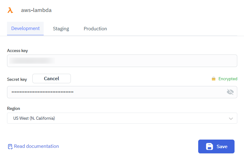 aws lambda connection