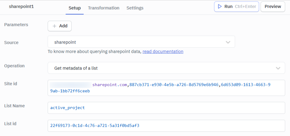 Get List Metadata