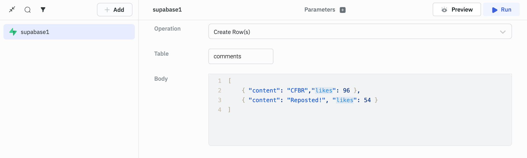 Create Rows