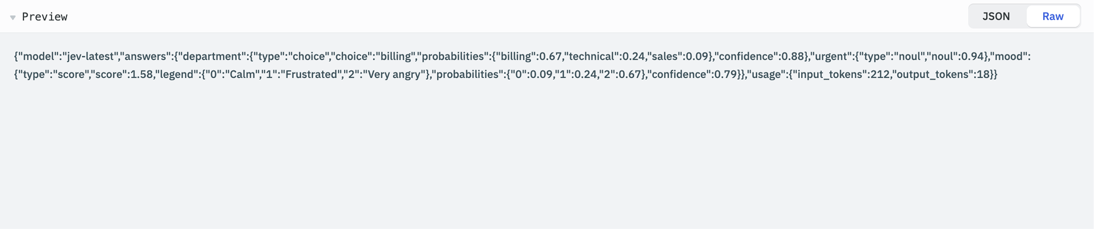 TypeSafe query response in the preview panel